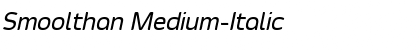 Smoolthan Medium-Italic Font