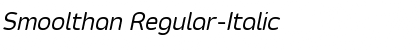 Smoolthan Regular-Italic Font