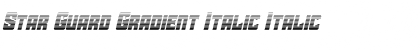 Star Guard Gradient Italic Font
