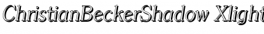 ChristianBeckerShadow-Xlight Italic Font