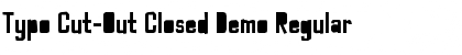Typo Cut-Out Closed Demo Font