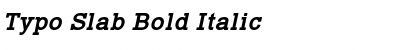 Typo Slab Bold Italic Font
