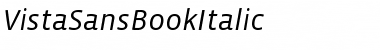 VistaSansBookItalic Font