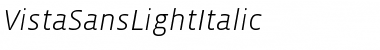 VistaSansLightItalic Font