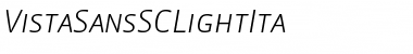 VistaSansSCLightIta Font