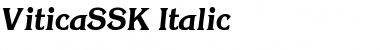 ViticaSSK Italic Font