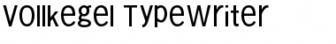 Vollkegel-Typewriter Regular Font