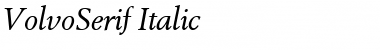 VolvoSerif Italic Font