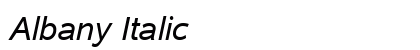 Albany Italic preview