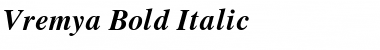 Vremya Bold Italic Font