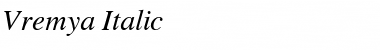 Vremya Italic Font Vremya Italic Font