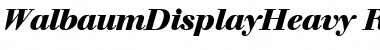 WalbaumDisplayHeavy RegularItalic Font