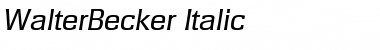 WalterBecker Italic Font