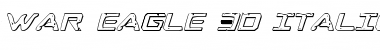 Download War Eagle 3D Italic Font
