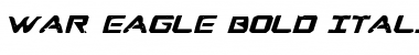 War Eagle Bold Italic Bold Italic Font