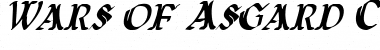 Wars of Asgard Condensed Italic Condensed Italic Font
