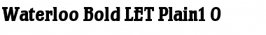 Waterloo Bold LET Font