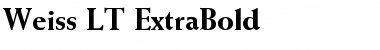 Weiss LT ExtraBold Regular Font