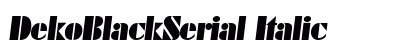 DekoBlackSerial Italic preview