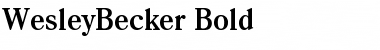 WesleyBecker Bold Font