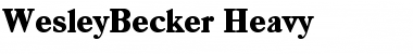 WesleyBecker-Heavy Regular Font