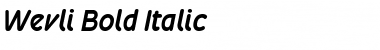 Wevli Bold Italic Font