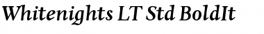 Whitenights LT Std BoldIt Regular Font