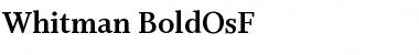 Whitman-BoldOsF Font