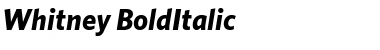 Whitney Bold Italic Font