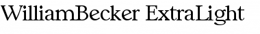 WilliamBecker-ExtraLight Font