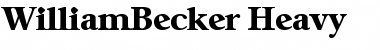 WilliamBecker-Heavy Font