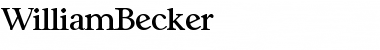 WilliamBecker Font