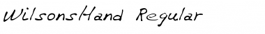 WilsonsHand Regular Font