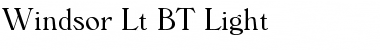 Windsor Lt BT Font