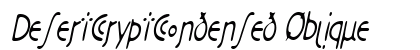 DesertCryptCondensed Oblique preview