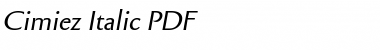 Cimiez Italic Font Cimiez Italic Font