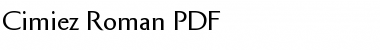 Cimiez Roman Font Cimiez Roman Font