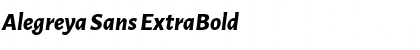 Alegreya Sans ExtraBold Italic Font