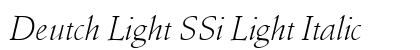 Deutch Light SSi Light Italic Preview