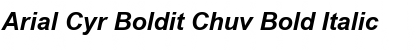 Arial Cyr Boldit Chuv Bold Italic Font