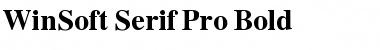 WinSoft Serif Pro Bold Font