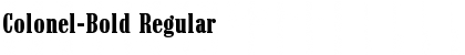 Colonel-Bold Font