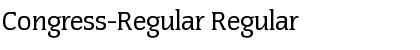 Congress-Regular Regular Font