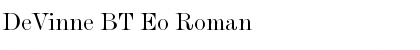 DeVinne BT Eo Roman Font