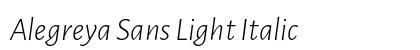 Alegreya Sans Light Italic