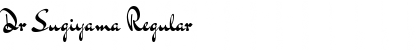 Dr Sugiyama Font