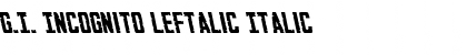 G.I. Incognito Leftalic Italic Font