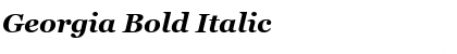 Georgia Bold Italic Font