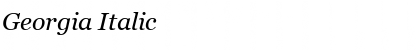 Georgia Italic Font Georgia Italic Font