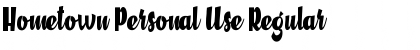 Hometown Personal Use Font